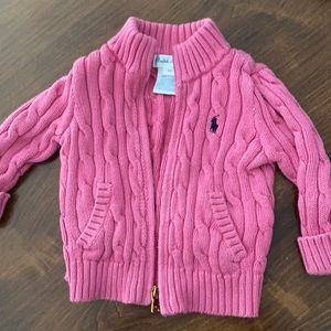 Ralph Lauren baby girl cable knit sweater